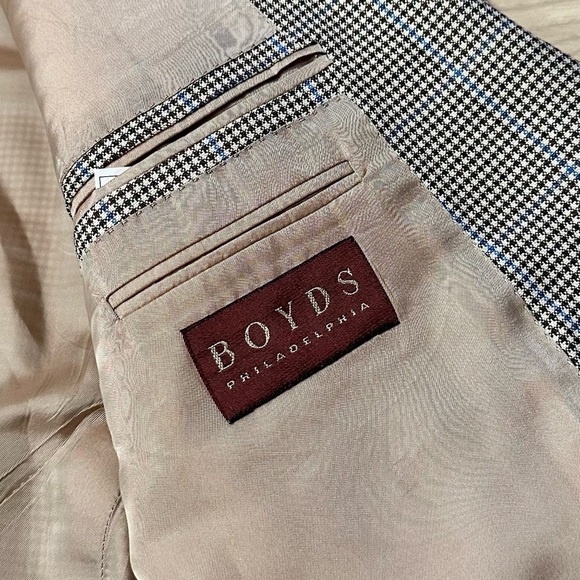 LIKE NEW Ermenegildo Zegna Men’s Houndstooth Wool Angora Blazer Suit Jacket - Picture 3 of 5